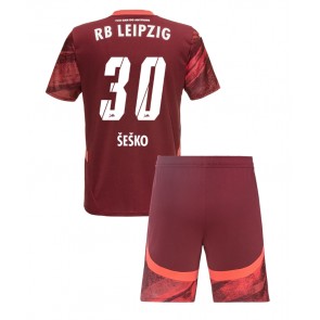 RB Leipzig Benjamin Sesko #30 Dětské Venkovní dres komplet 2024-25 Krátký Rukáv (+ trenýrky)